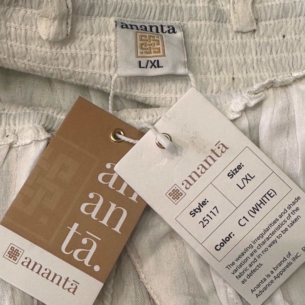 Ananta‎ NWT Elegant Bohemian Size L/XL pastel& White Halter Maxi Dress - Picture 10 of 16